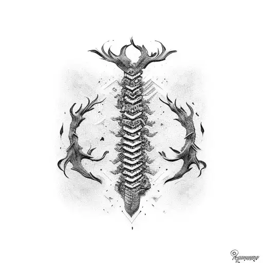 spine tattoo design idea