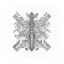 spinal column tattoo design idea