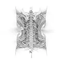 spinal column tattoo design idea