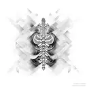 spinal column tattoo design idea