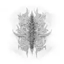 spinal column tattoo design idea