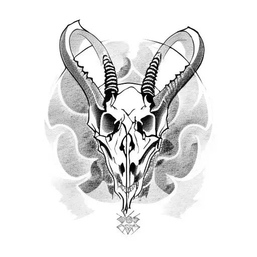 Tattoo skull goat stock vector. Illustration of scary - 46080539