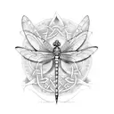 Celtic dragonfly  tattoo design idea