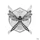Celtic dragonfly  tattoo design idea