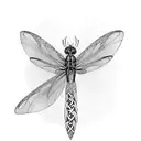 Celtic dragonfly  tattoo design idea