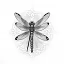 Celtic dragonfly  tattoo design idea