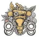 handcuff and 265 tattoo design idea