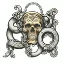 handcuff and 265 tattoo design idea