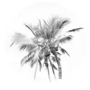One Palm Tree tattoo design idea