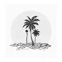 Palm Tree tattoo design idea