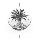 Palm Tree tattoo design idea