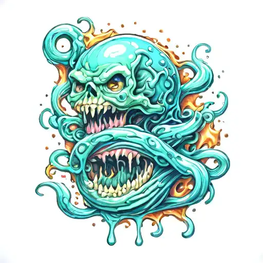 Rich Slime in letters tattoo design idea