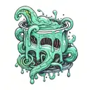 Rich Slime in letters tattoo design idea