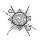water and earth elements intertwined tattoo design idea