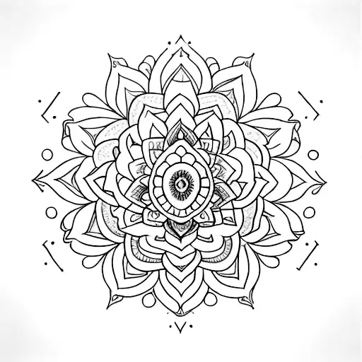 Design a tattoo inspired by the concept of spiritual healing. It could include symbols of spirituality, such as mandalas or lotus flowers, combined with elements representing healing like bandages or mending broken objects. tattoo design idea