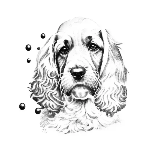 cocker spaniel tattoo design idea
