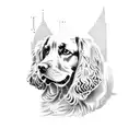 cocker spaniel tattoo design idea