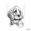 cocker spaniel tattoo design idea