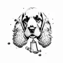 cocker spaniel tattoo design idea
