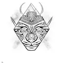 aztec jaguar warrior and pyramid tattoo design idea