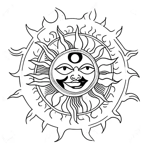 Sun with Name - Aditya tattoo design idea