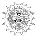 Sun with Name - Aditya tattoo design idea