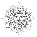 Sun with Name - Aditya tattoo design idea