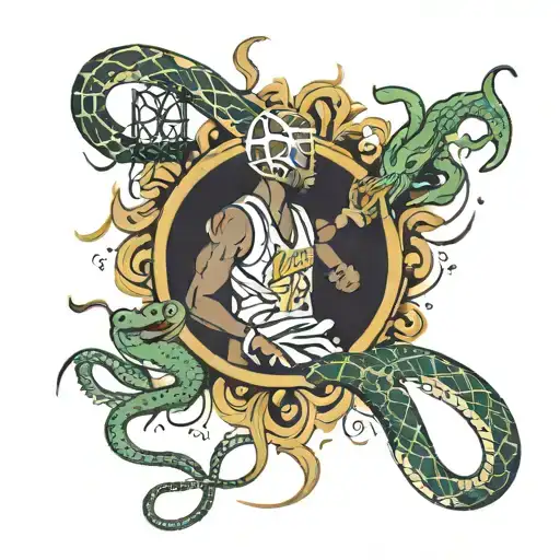 Mamba snake and Kobe Bryant tattoo design idea