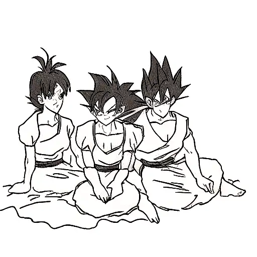 goku, Vegeta, and ichigo tattoo design idea