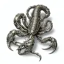 scorpion made with car parts tattoo design idea