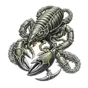 scorpion made with car parts tattoo design idea