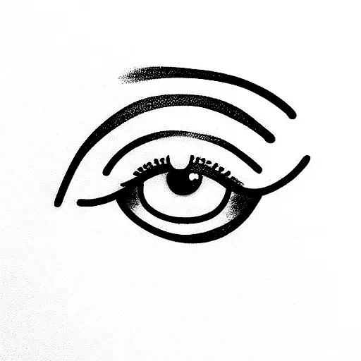 eye crying a lightning  tattoo design idea