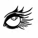 eye crying a lightning bolt tattoo design idea