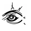 eye crying a lightning bolt tattoo design idea