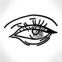 eye crying a lightning bolt tattoo design idea