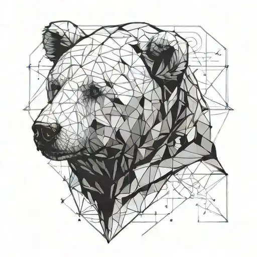 bear in astronaut helmet tattoo design idea