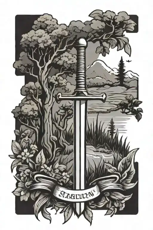 Stardew Valley sword tattoo design idea