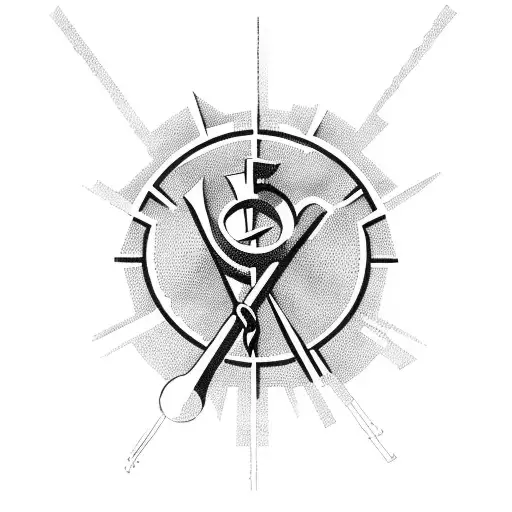 Hammer and sickle and other soviet imagery tattoo design idea