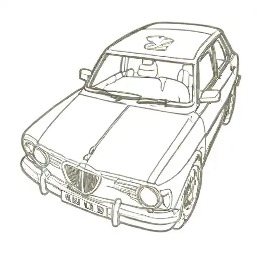 cars skoda MB 1000 days tattoo design idea