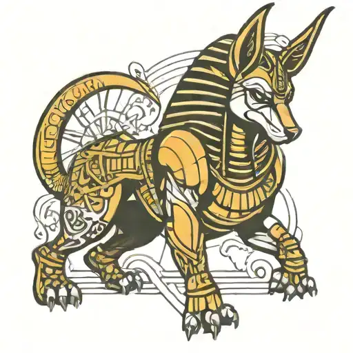 Anubis horus  tattoo design idea