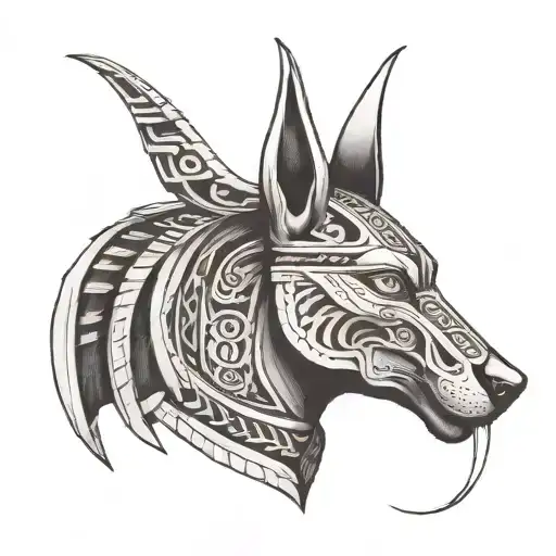 Anubis horus  tattoo design idea