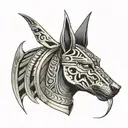 Anubis horus  tattoo design idea