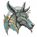 Anubis horus  tattoo design idea