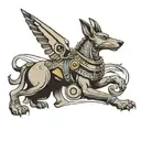 Anubis horus  tattoo design idea