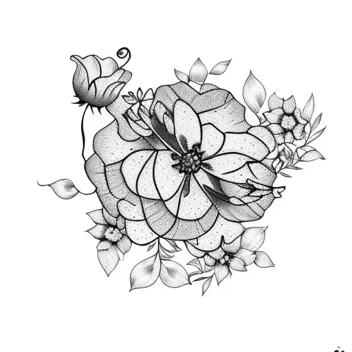 fleurs de cerisier avec papillon  tattoo design idea