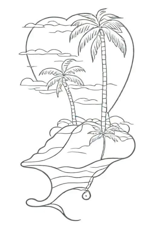 tattoo I talked about the beach a trip and Dominican Republic tattoo design idea