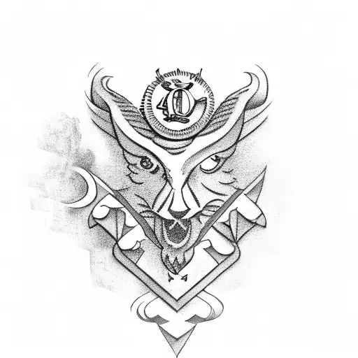 4 cardinal virtues  Freemason  tattoo design idea
