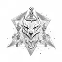 4 cardinal virtues  Freemason  tattoo design idea