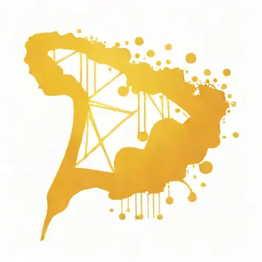 dopamine molecul music freedom linear tattoo design idea