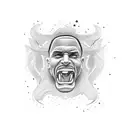 nike tongue  tag with  statue instead of the nike logo and made in serbia written instead of made in vien tattoo design idea